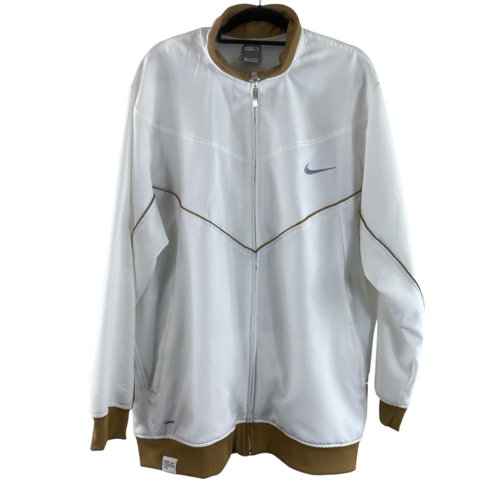 Vtg Y2K Nike Mens Fit Dry Air Force Long‎ Sleeve Full Zip Track Jacket Sz XL